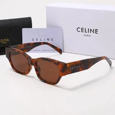 Celine Triomphe Rectangular Sunglasses Tortoise