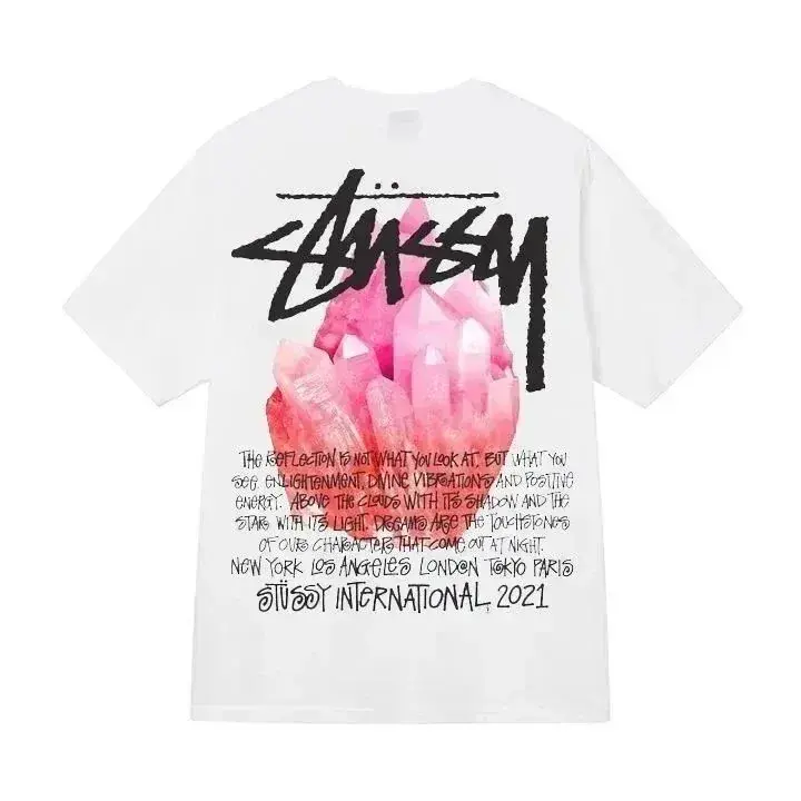 Stussy Rose Quartz Print T-Shirt