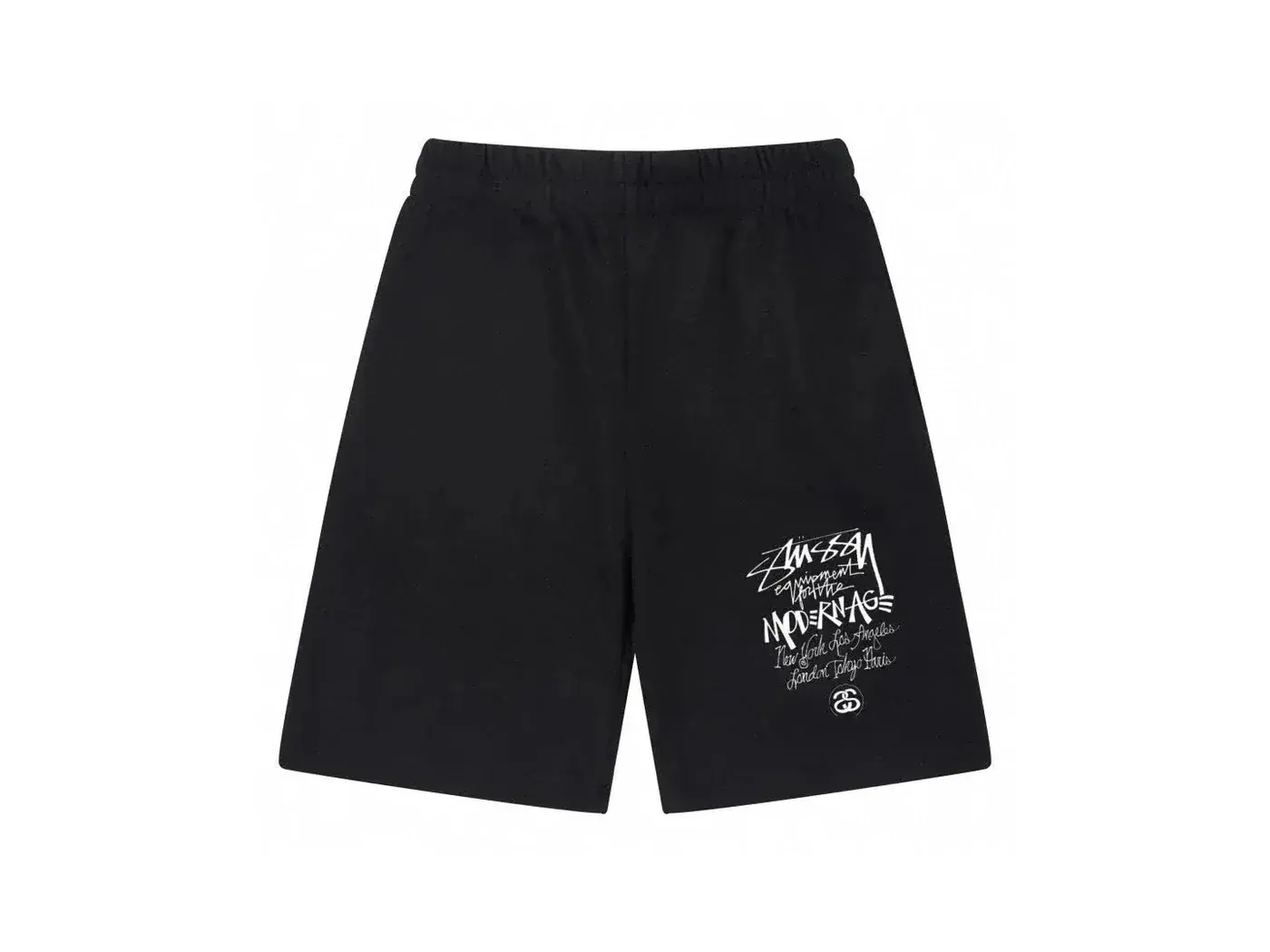 Stussy "Modern Age" Graffiti-Print Athletic Shorts