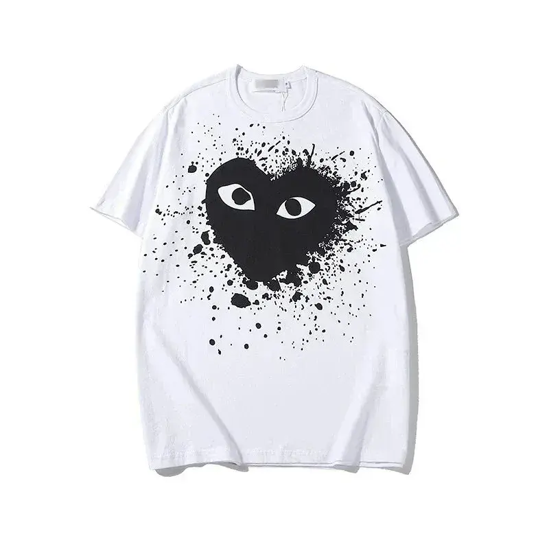Comme des Garçons PLAY T-Shirt with Splatter-Paint Heart Design