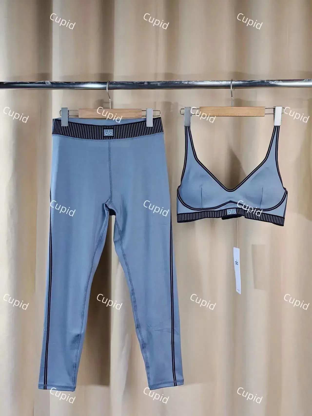 Alo Yoga Set Blue Gray