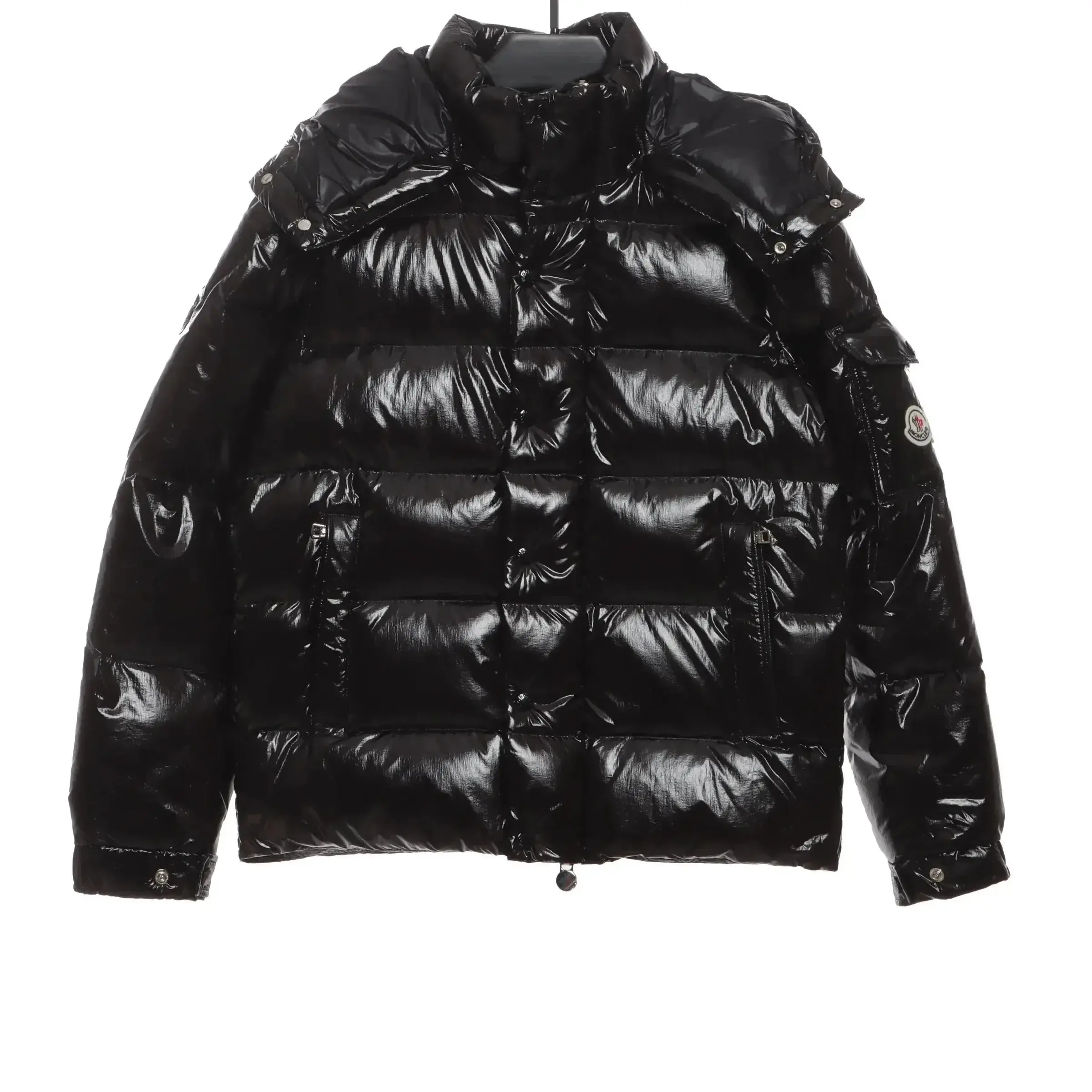 Moncler Glossy Puffer Jacket Black