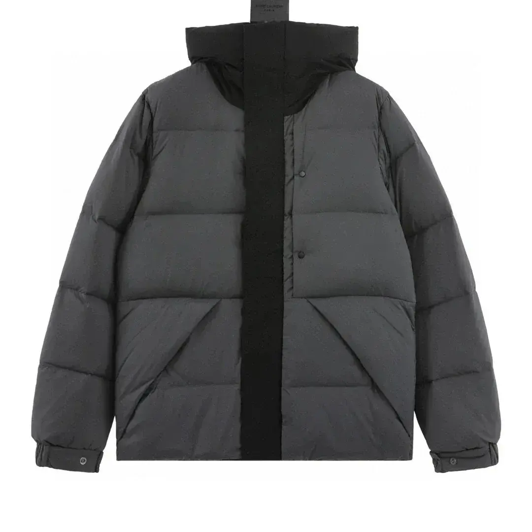 Moncler Hooded Puffer Jacket Dark Gray