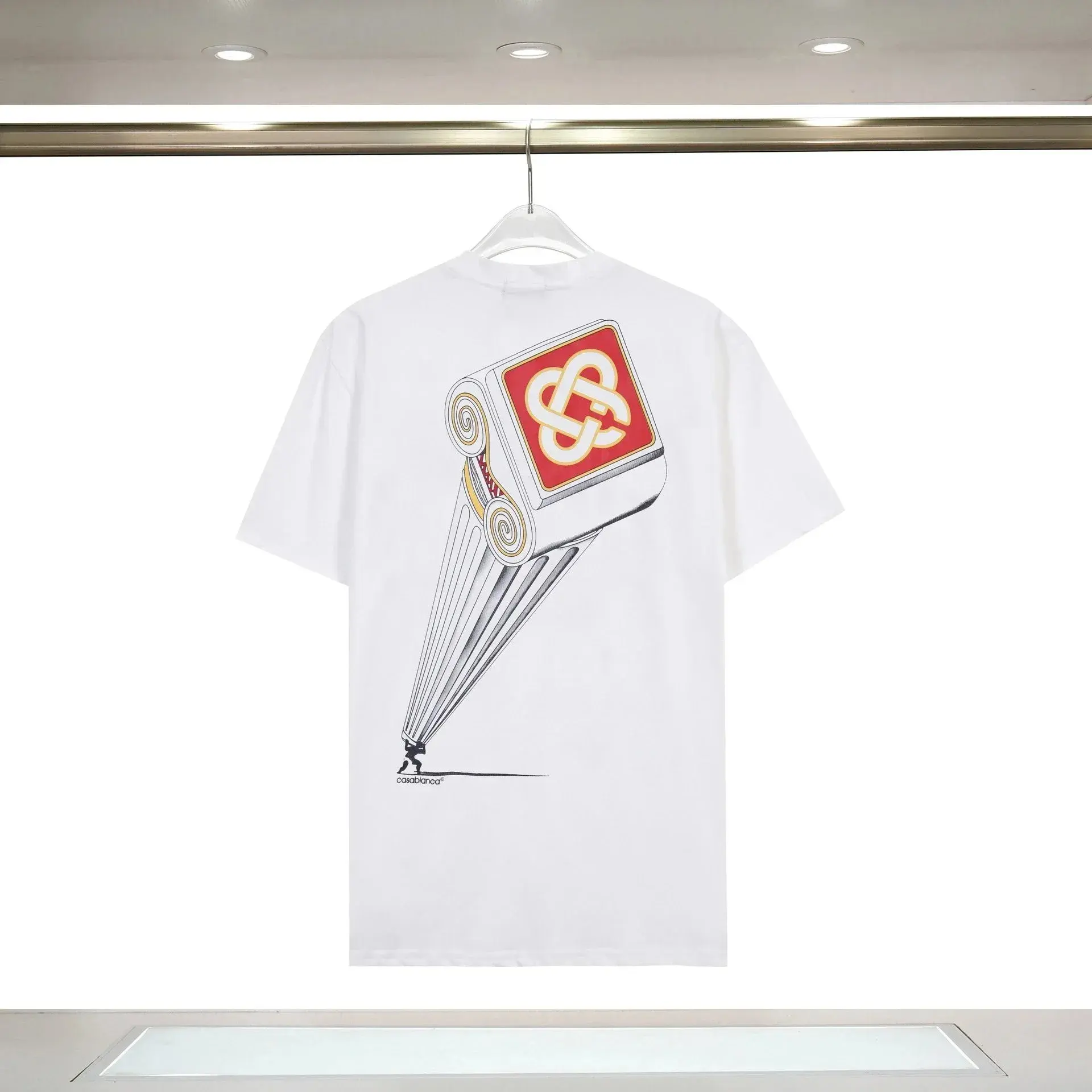 Casablanca Pillar Graphic T-Shirt White