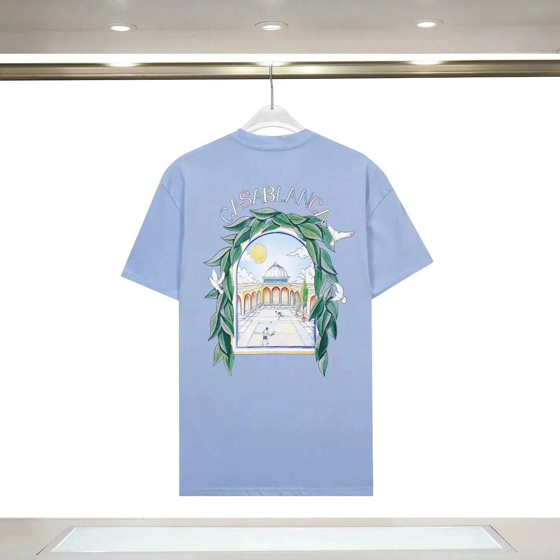 Casablanca Tennis Club Arch T-Shirt Light Blue