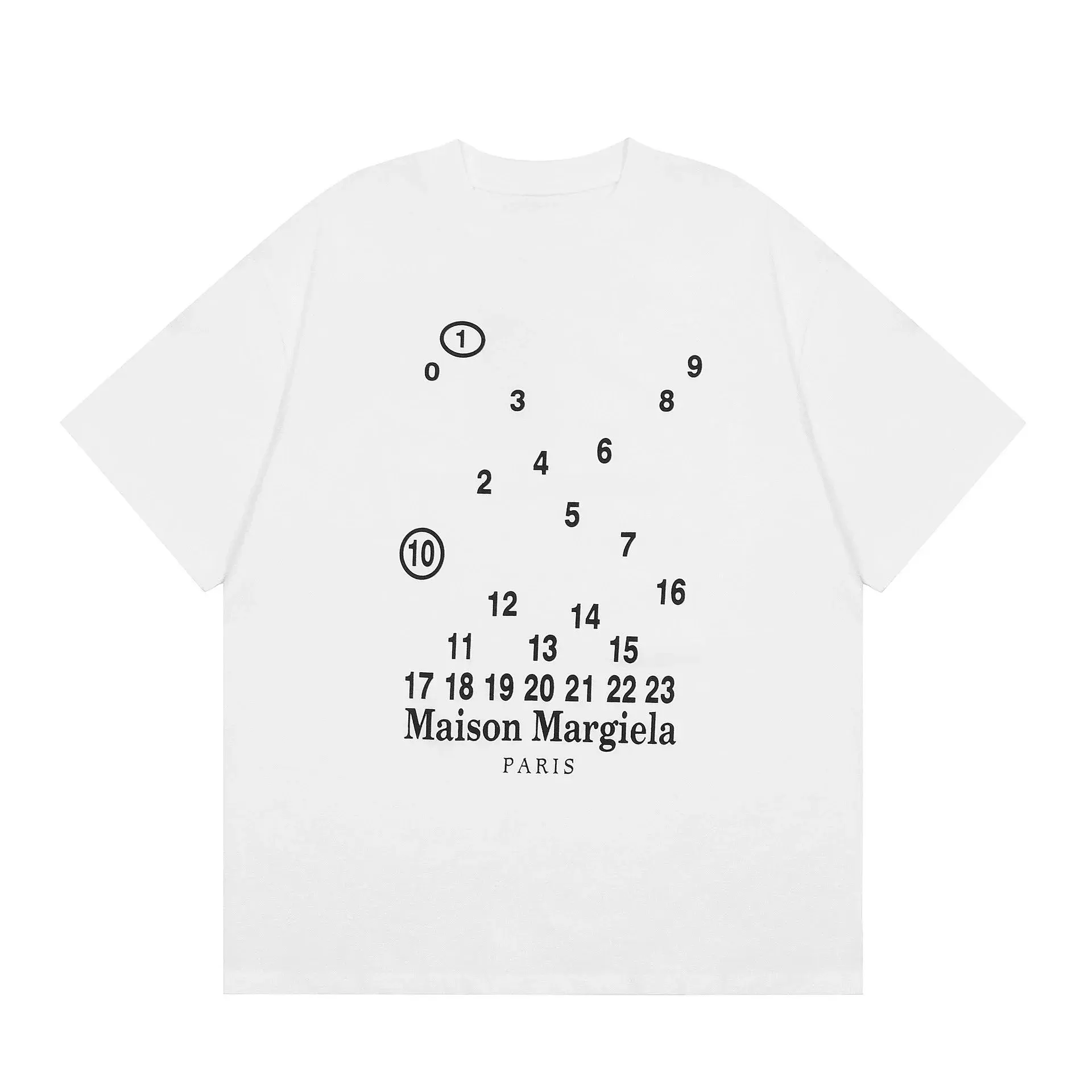 Maison Margiela Number Graphic T-Shirt White
