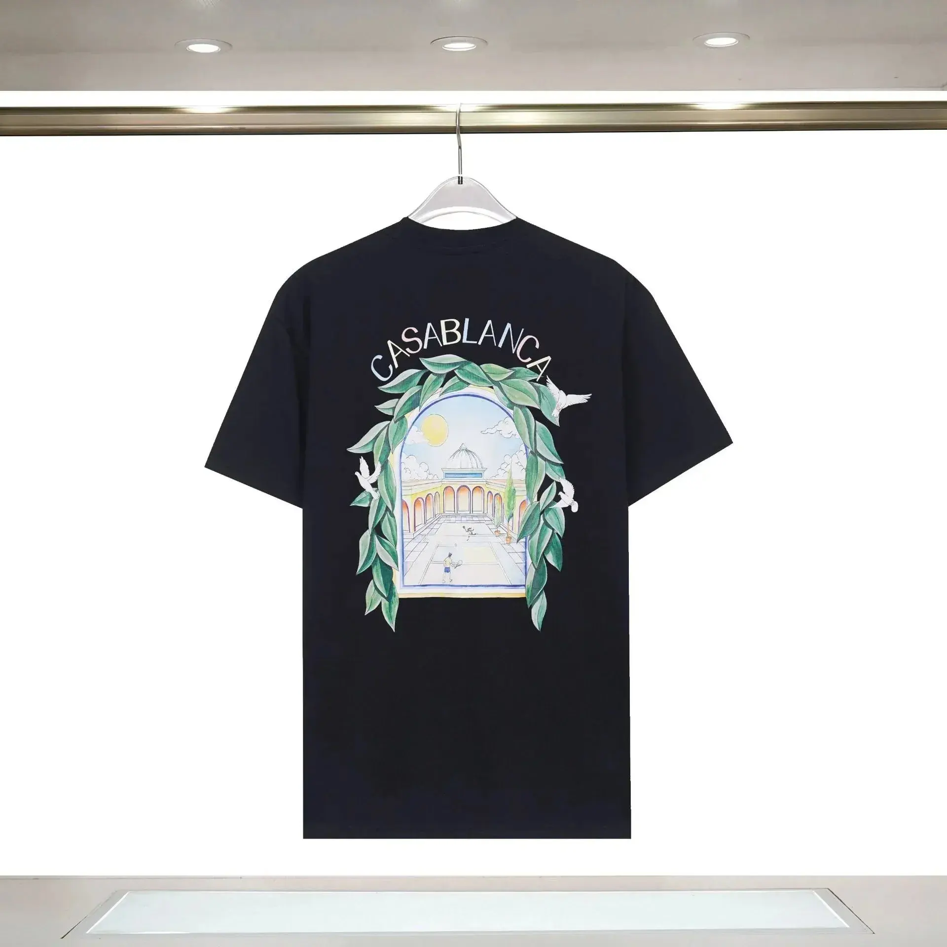 Casablanca Tennis Club Arch T-Shirt Black