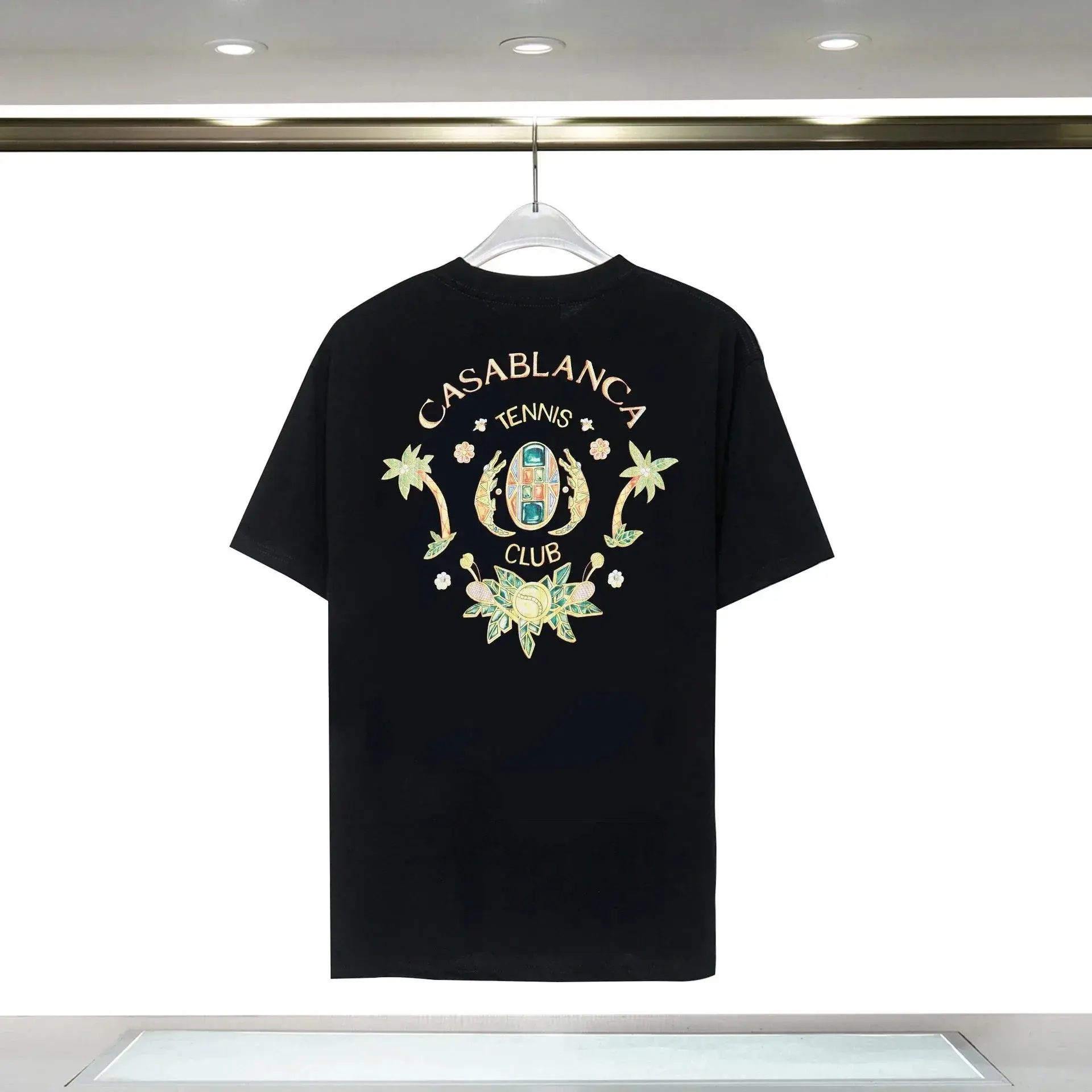 Casablanca Tennis Club Emblem T-Shirt Black