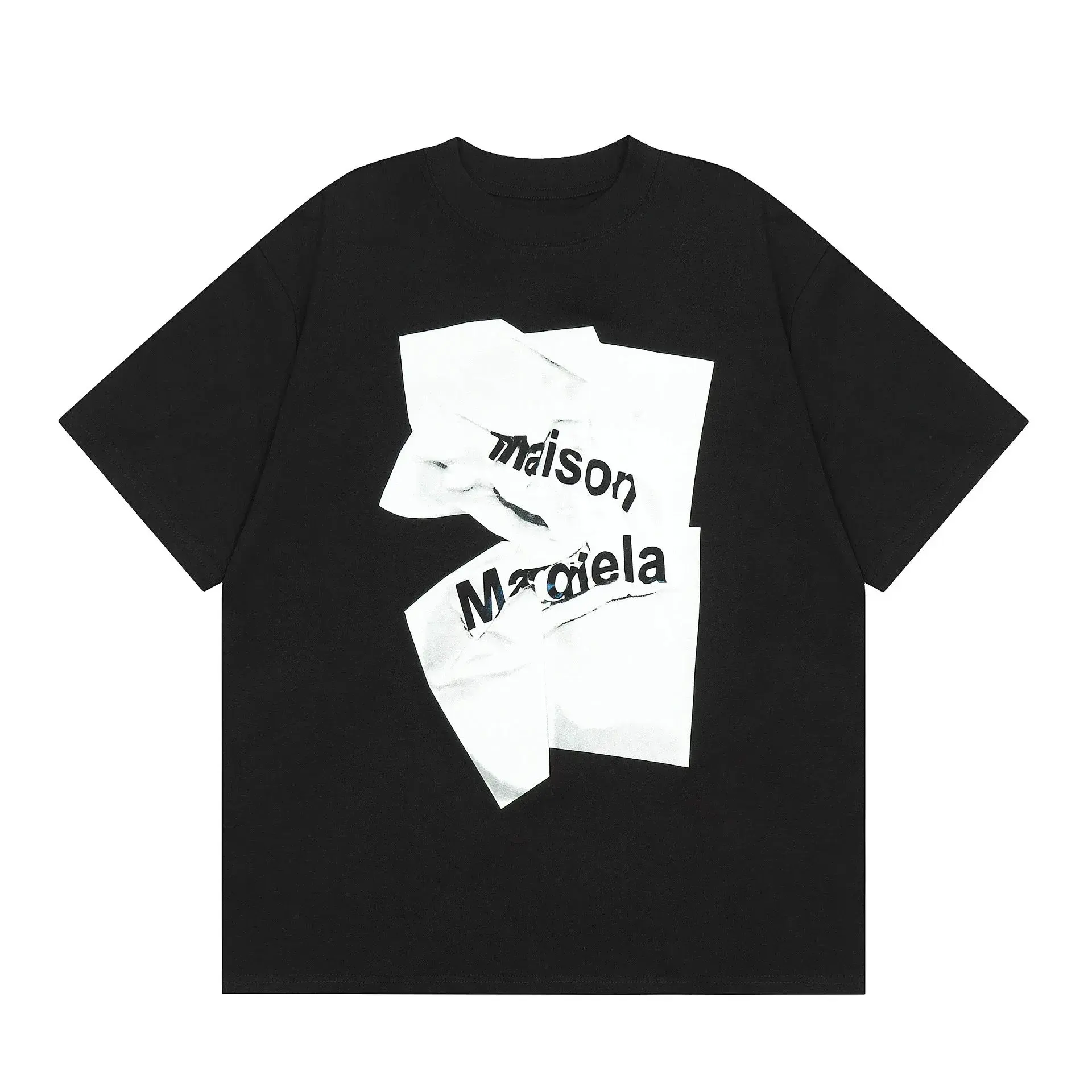 Maison Margiela Torn Paper Logo T-Shirt Black