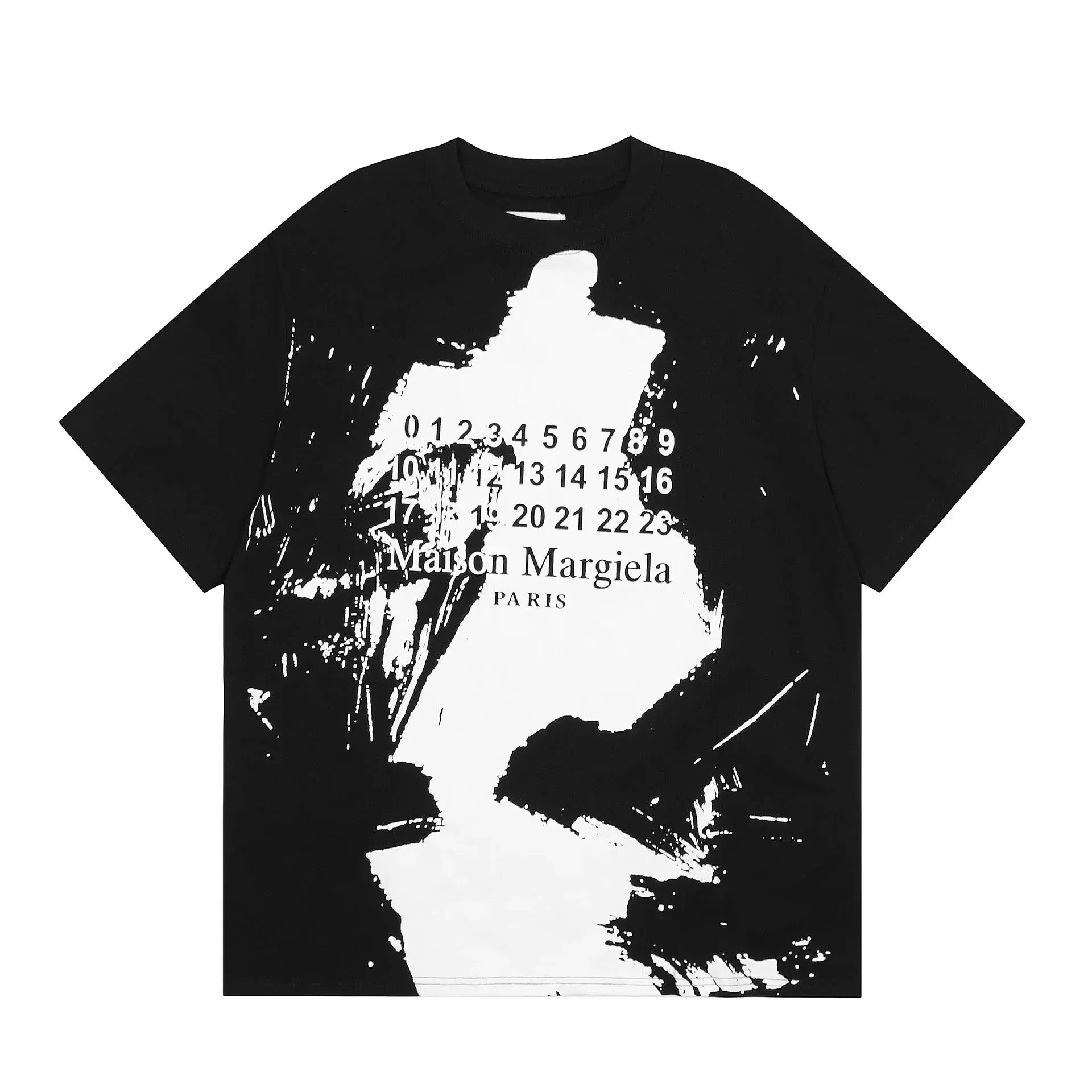 Maison Margiela Abstract Paint Splash T-Shirt Black