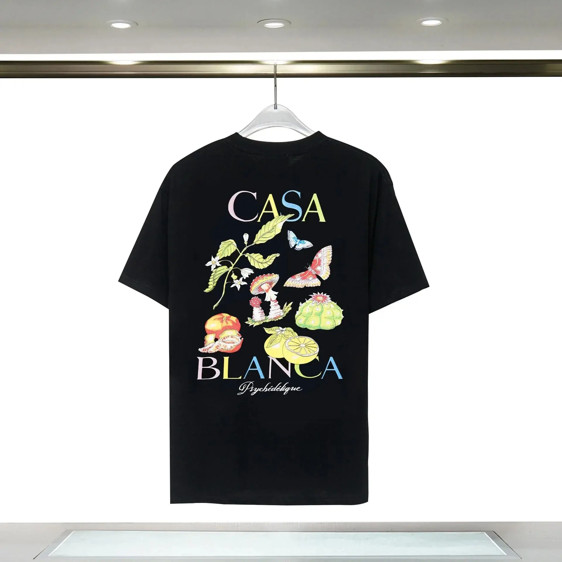 Casablanca Psychélique Botanical T-Shirt Black