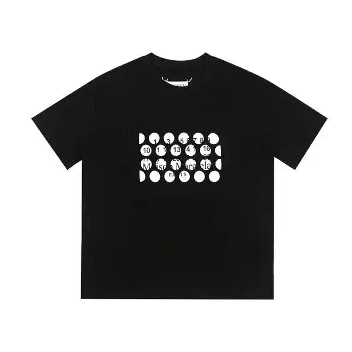 Maison Margiela Polka Dot Numbers Black T-Shirt