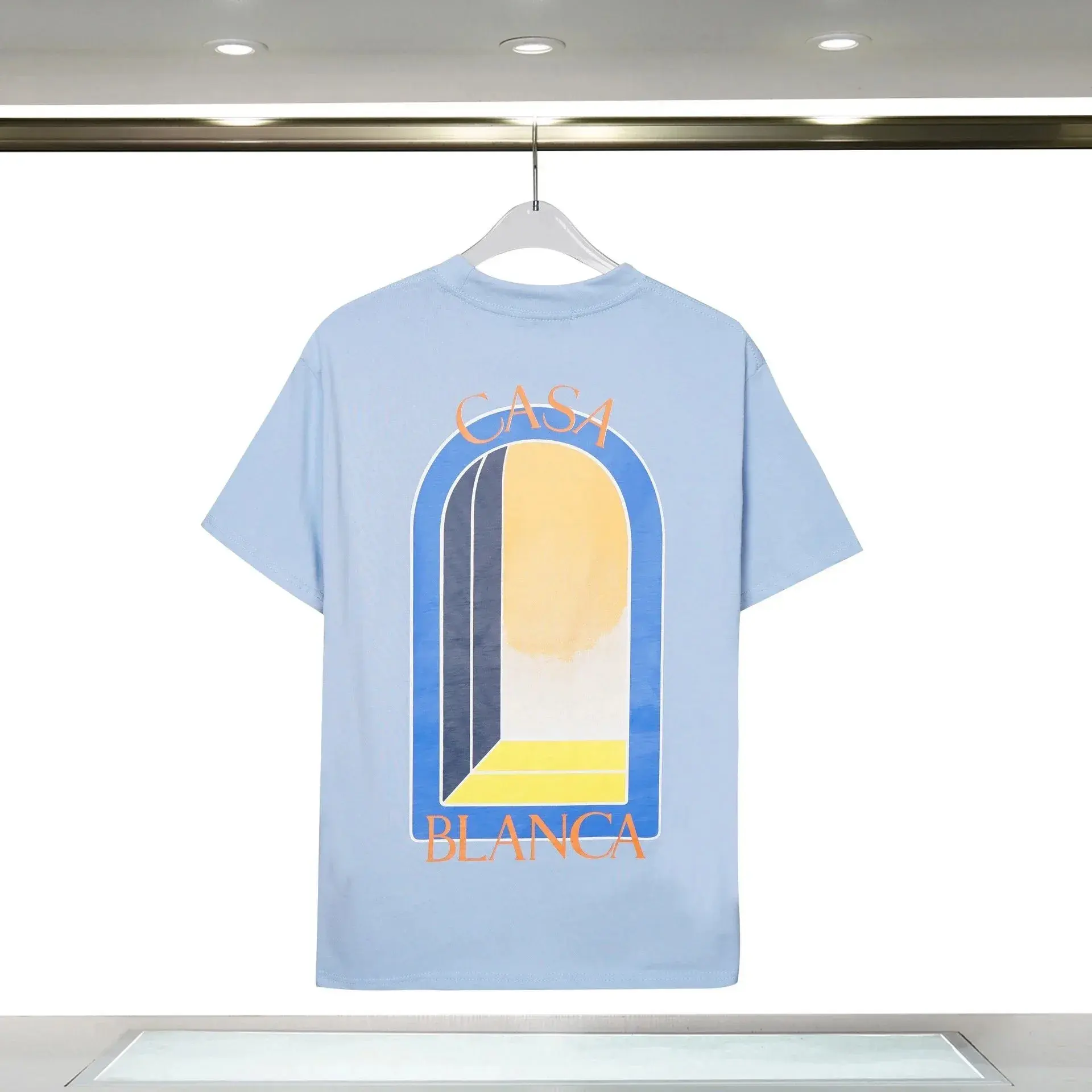 Casablanca Arch Logo Light Blue T-Shirt