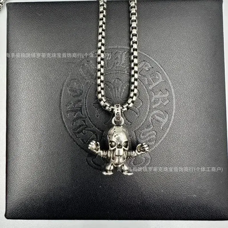 Chrome Hearts Skull Pendant Necklace Silver