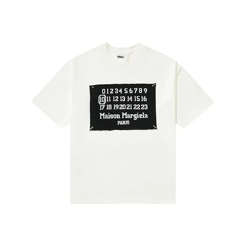 MM6 Maison Margiela Numeric Patch T-Shirt Off White