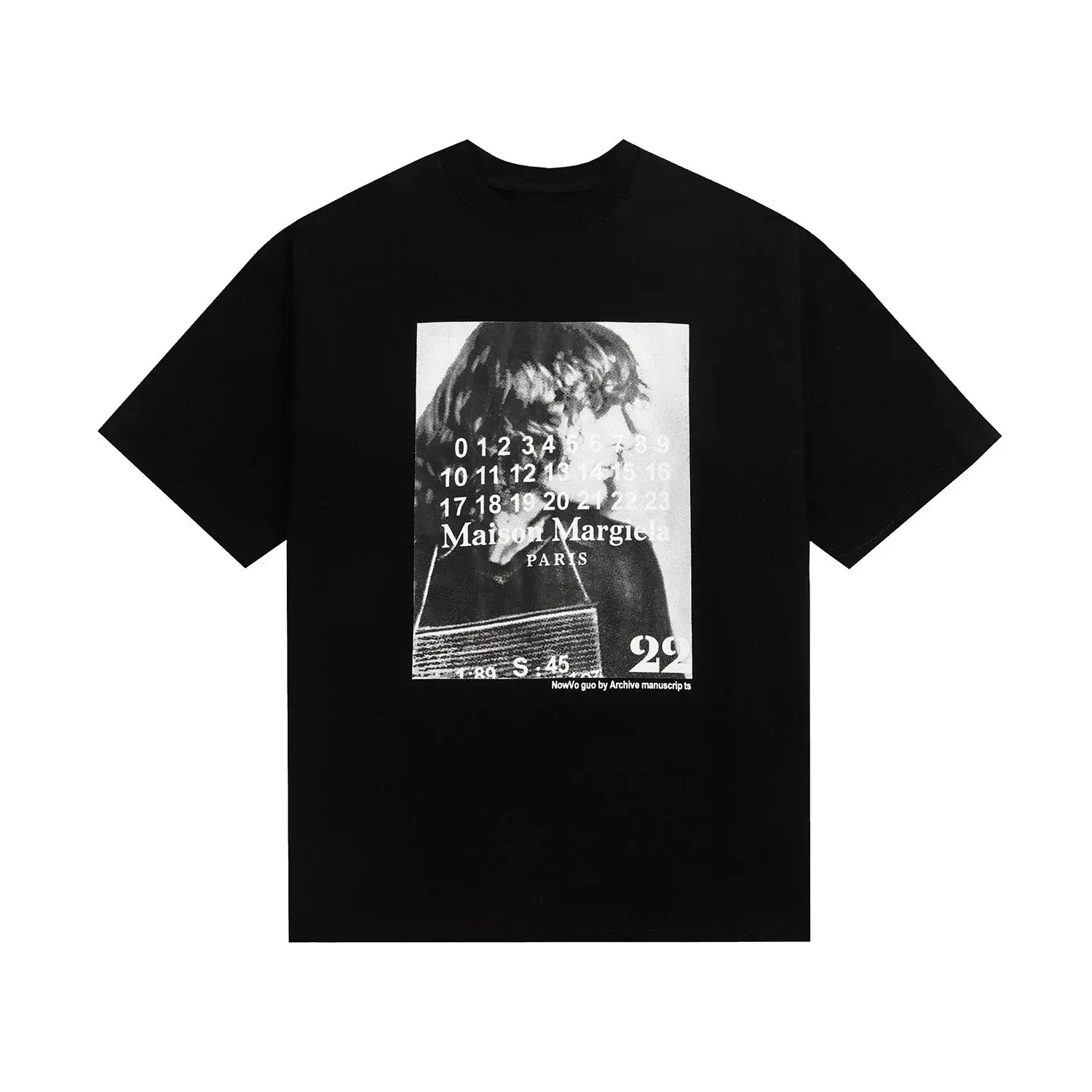 MM6 Maison Margiela Numeric Collage Graphic T-Shirt Black