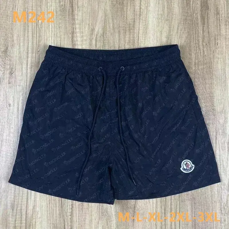 Moncler All-Over Logo Swim Shorts Navy