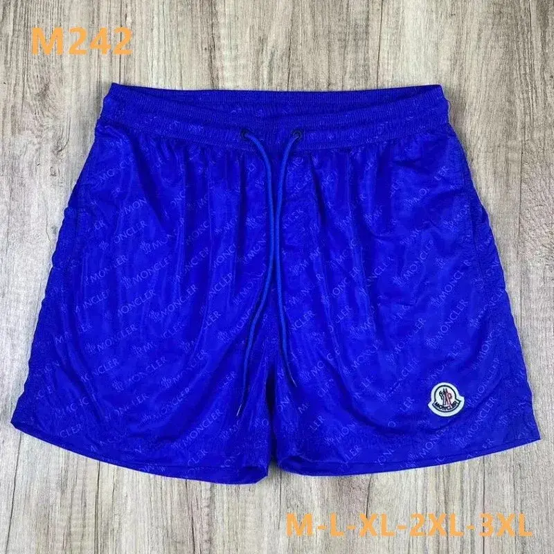 Moncler All-Over Logo Swim Shorts Royal Blue