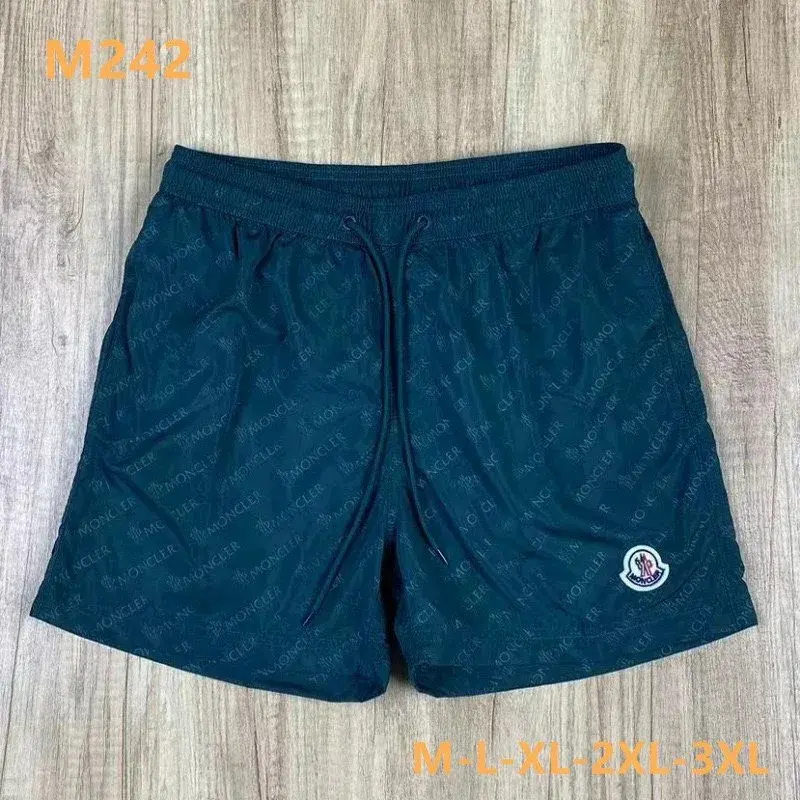 Moncler All-Over Logo Swim Shorts Dark Teal
