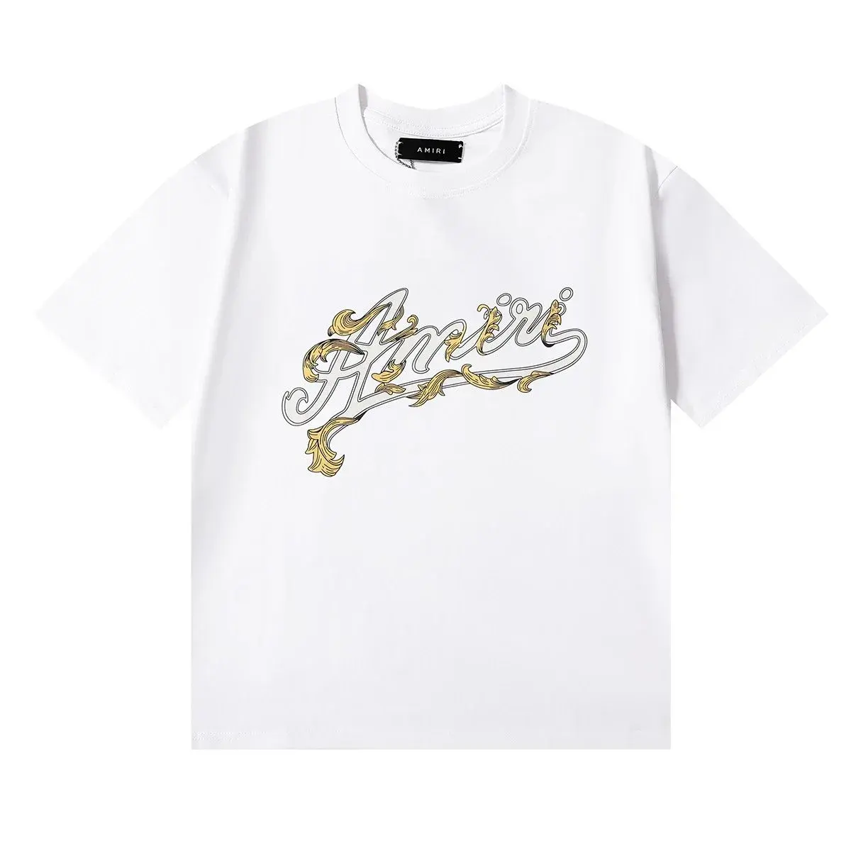 AMIRI Baroque Script White T-Shirt