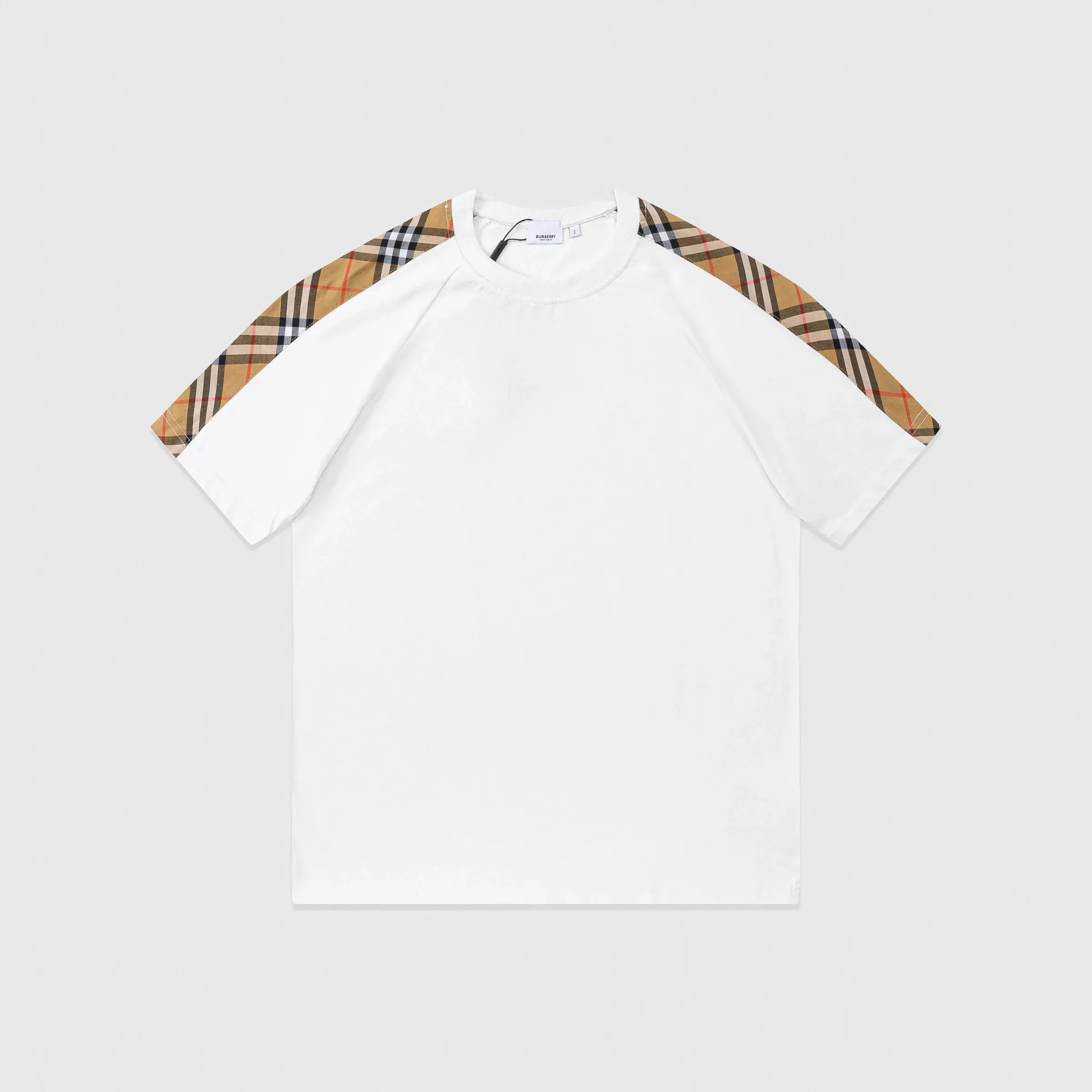 Burberry Vintage Check Stripe White T-Shirt