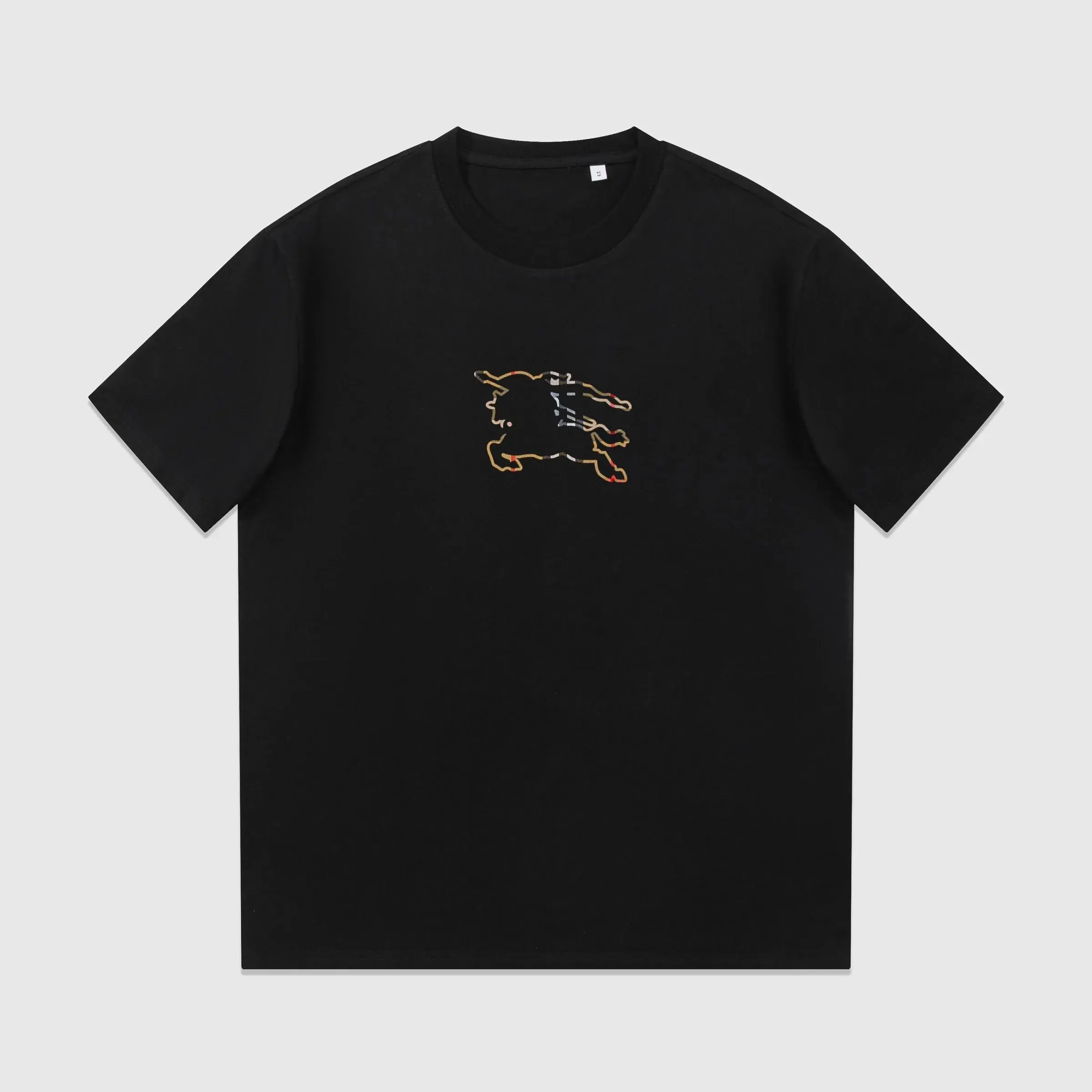 Burberry Outline Equestrian Knight Black T-Shirt