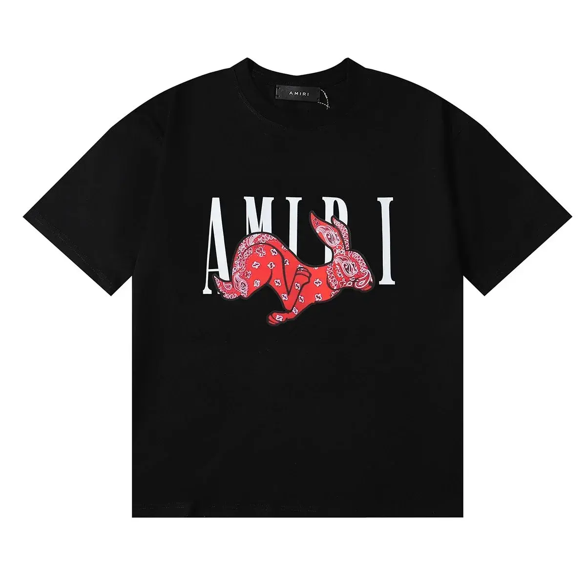Amiri Black Bandana Rabbit T-Shirt