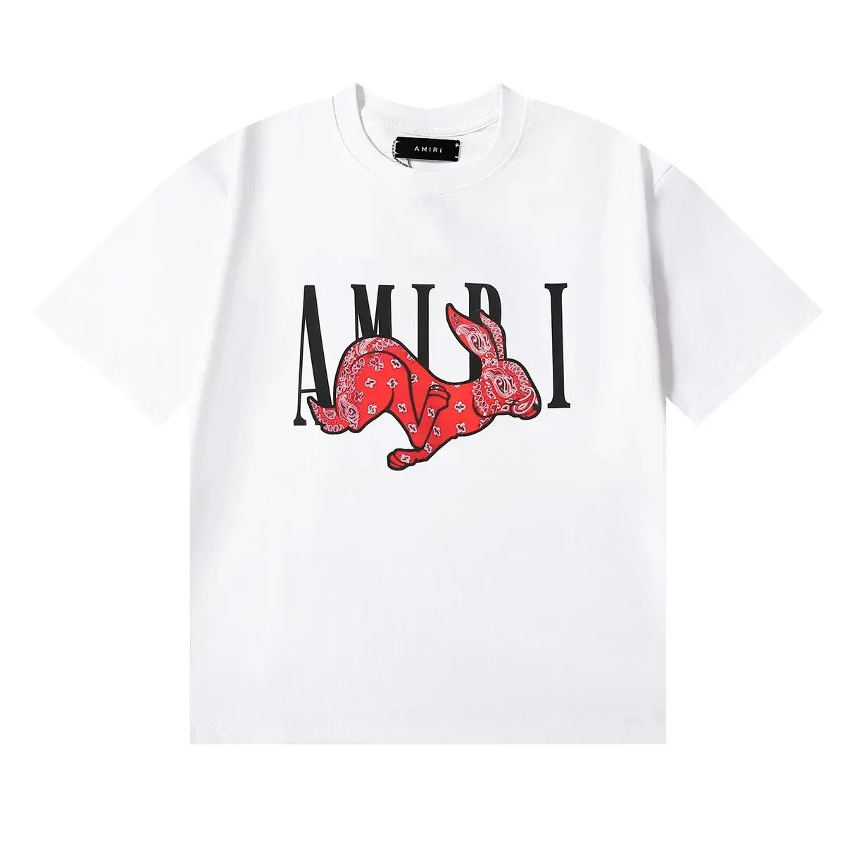 Amiri White Bandana Rabbit T-Shirt