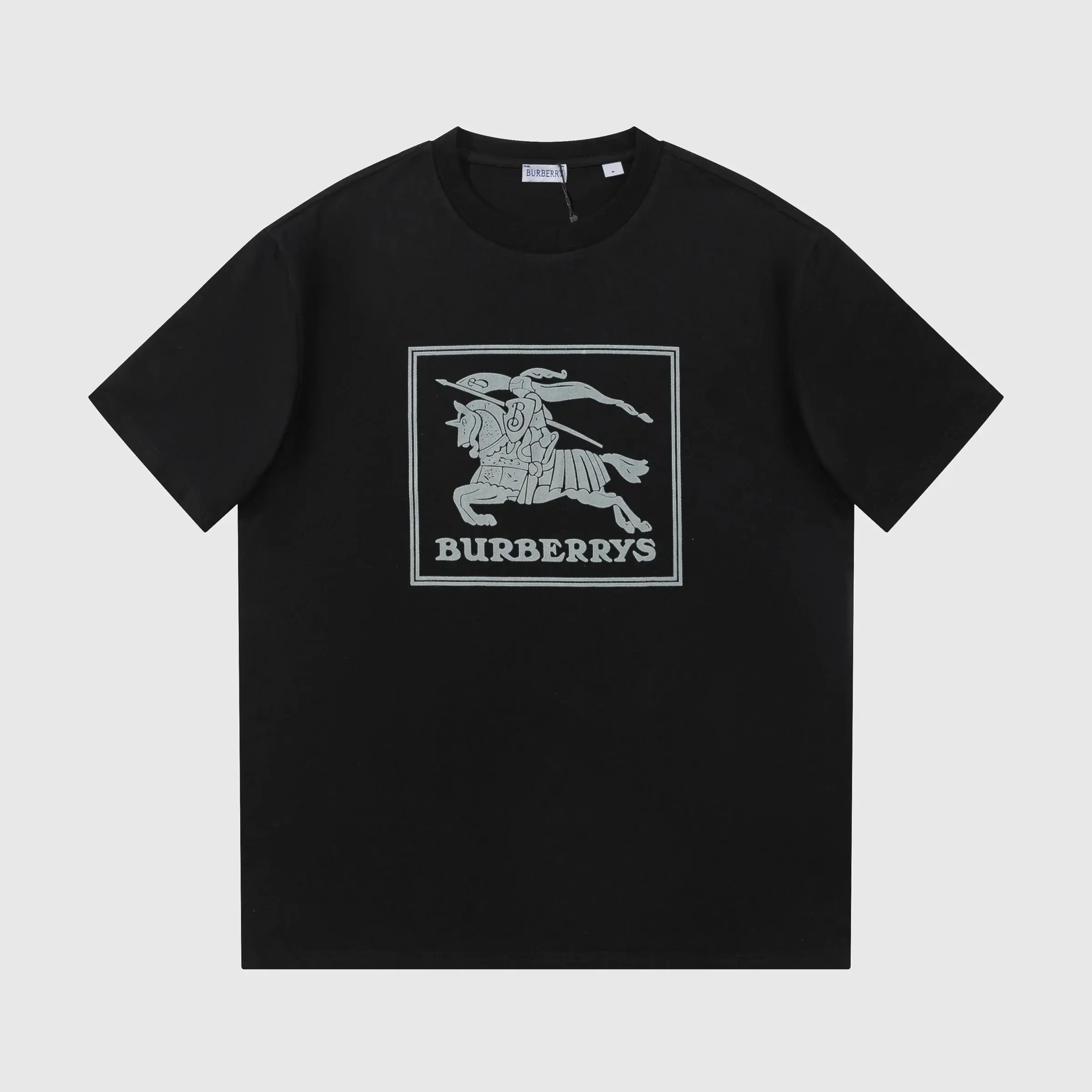 Burberrys Box Equestrian Knight T-Shirt Black
