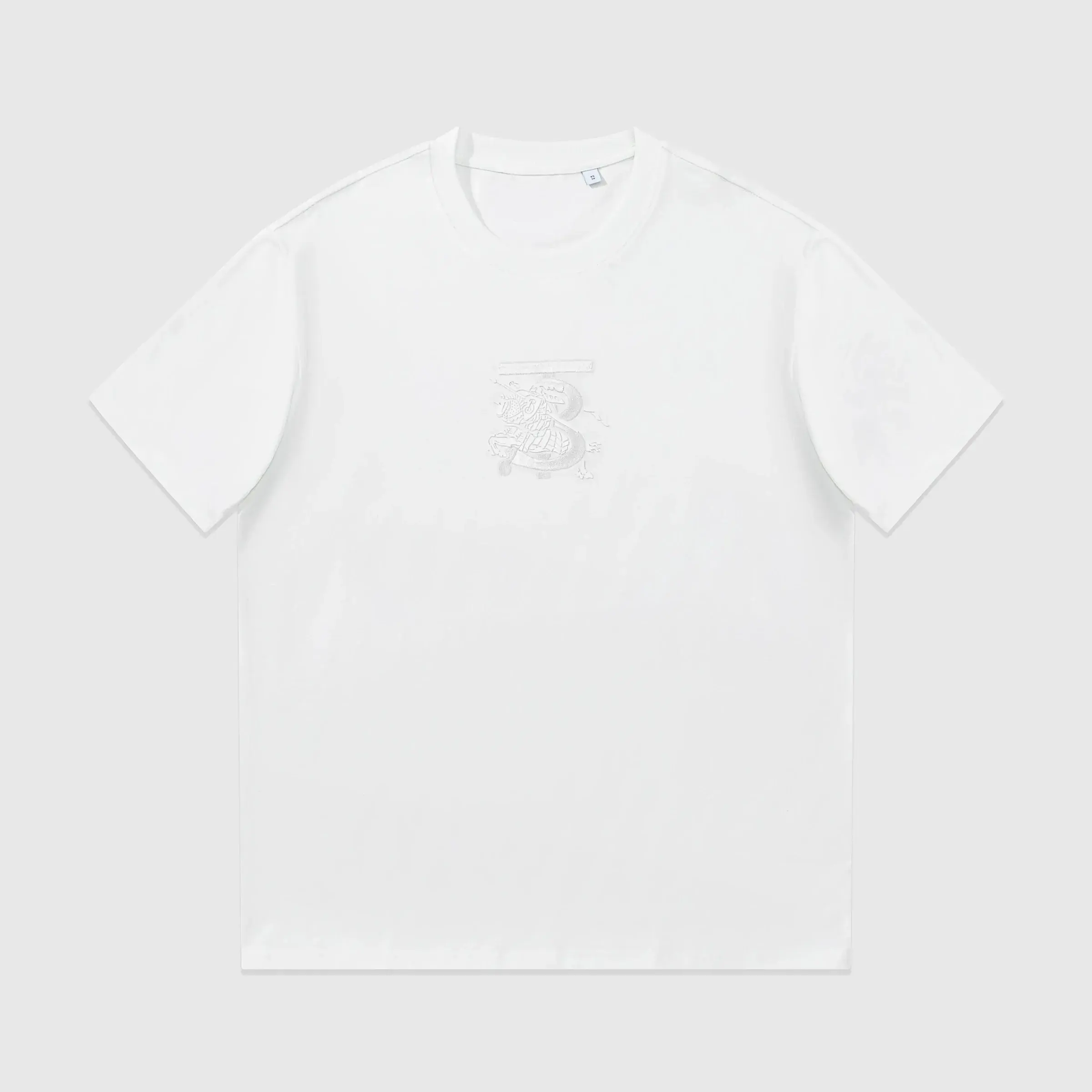 Burberry Equestrian Knight Embroidered T-Shirt White