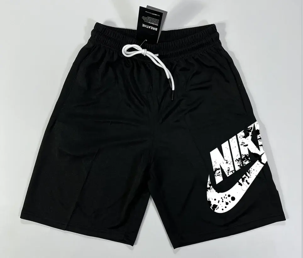 Nike Big Swoosh Graffiti Basketball Shorts Black White