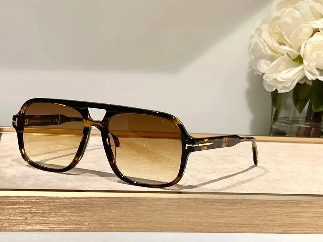 Tom Ford Aviator Sunglasses Tortoise Brown Gradient