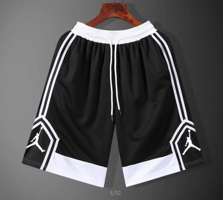 Jordan Diamond Basketball Shorts Black White