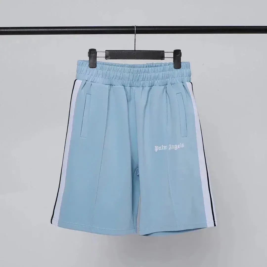 Palm Angels Track Shorts Light Blue