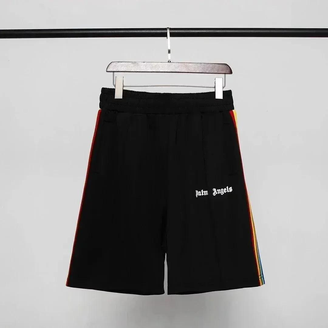 Palm Angels Rainbow Track Shorts Black