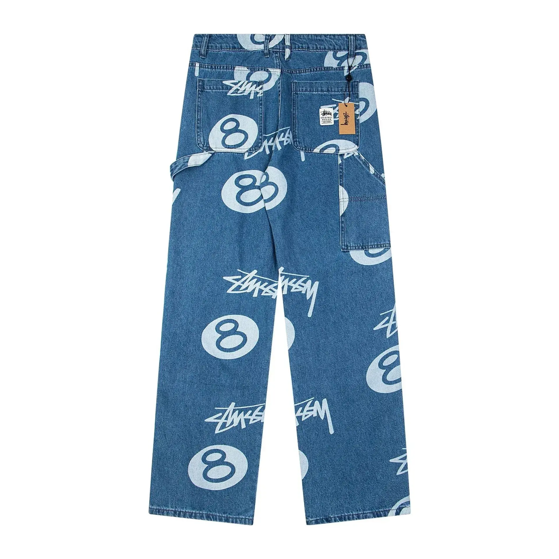 Stussy 8-Ball Denim Pants Blue