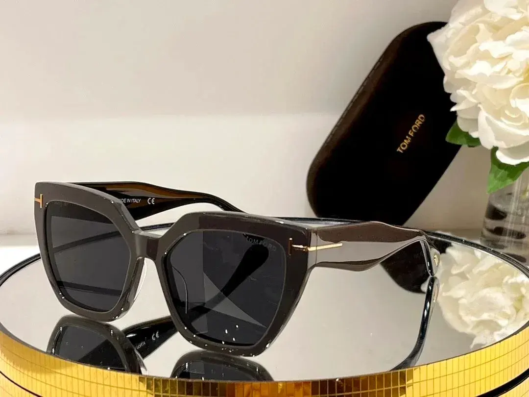 Tom Ford Geometric Sunglasses Dark Brown