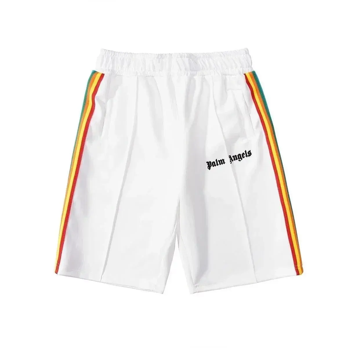 Palm Angels Track Shorts White Multicolor