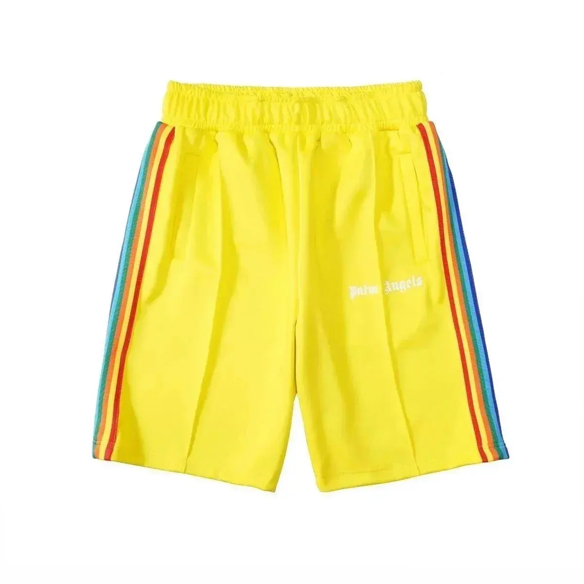 Palm Angels Track Shorts Yellow Multicolor