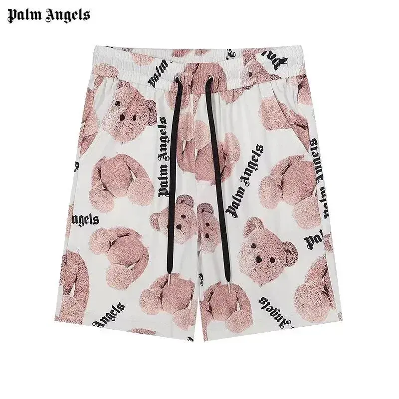 Palm Angels Bear Track Shorts White Pink