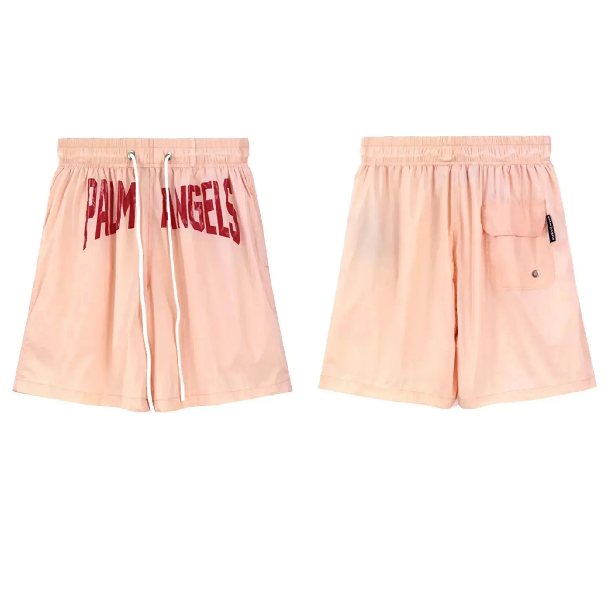 Palm Angels Arch Logo Swim Shorts Peach