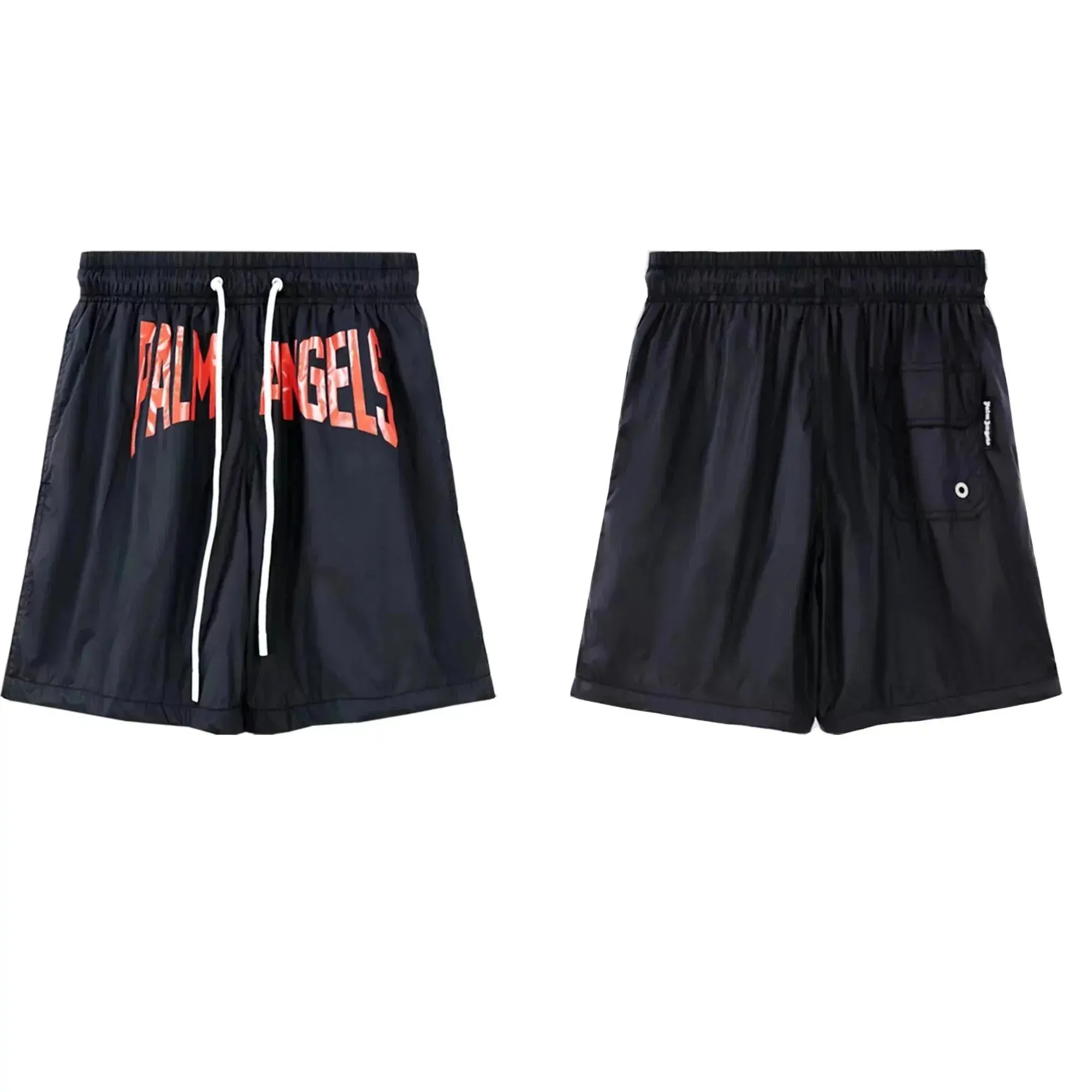 Palm Angels Arch Logo Swim Shorts Black