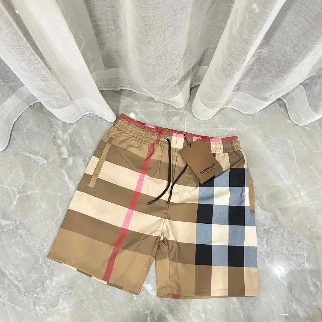 Burberry Check Swim Shorts Beige