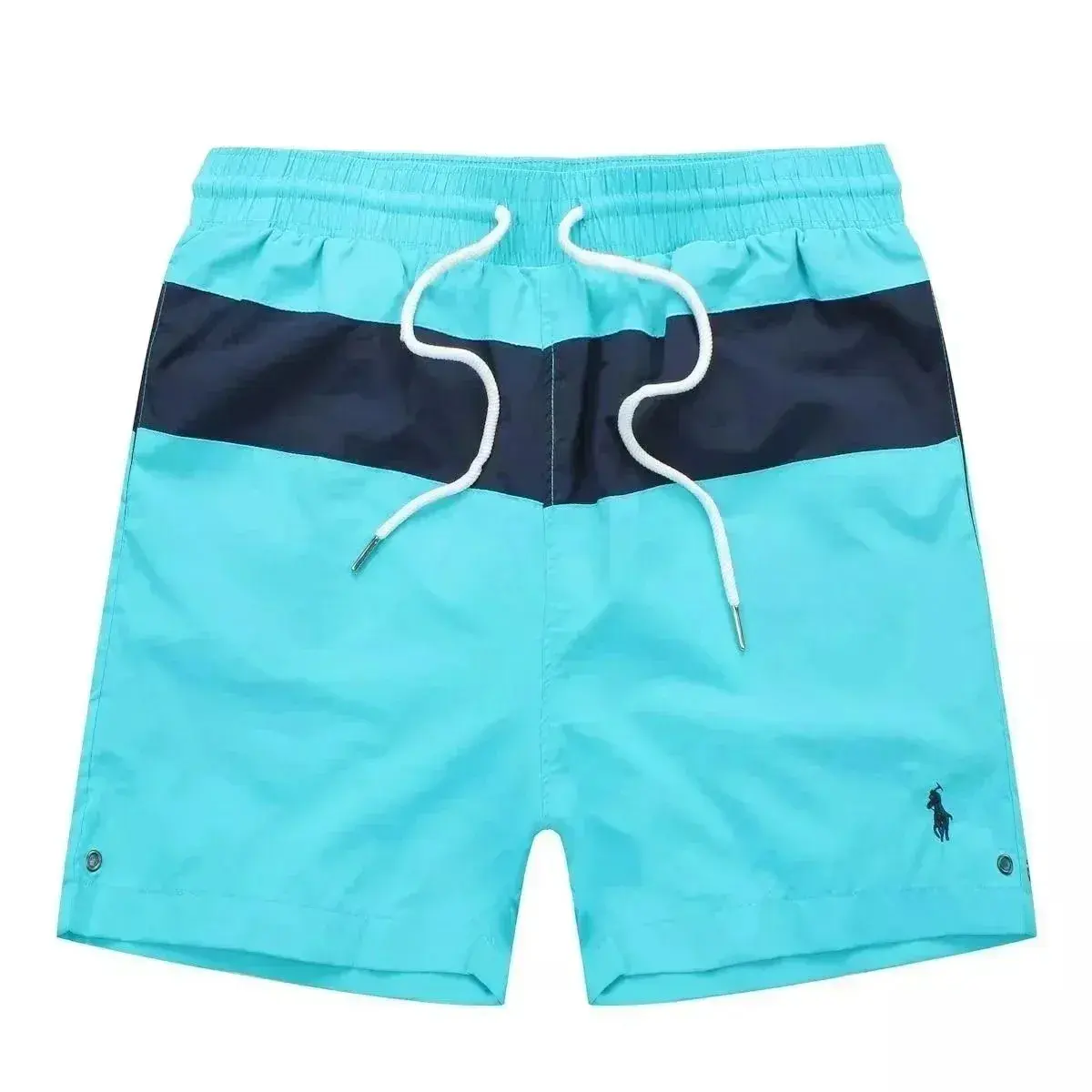 Polo Ralph Lauren Light Blue Navy Colorblock Swim Shorts