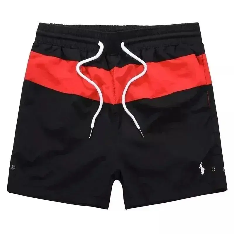 Polo Ralph Lauren Colorblock Swim Trunks Black Red