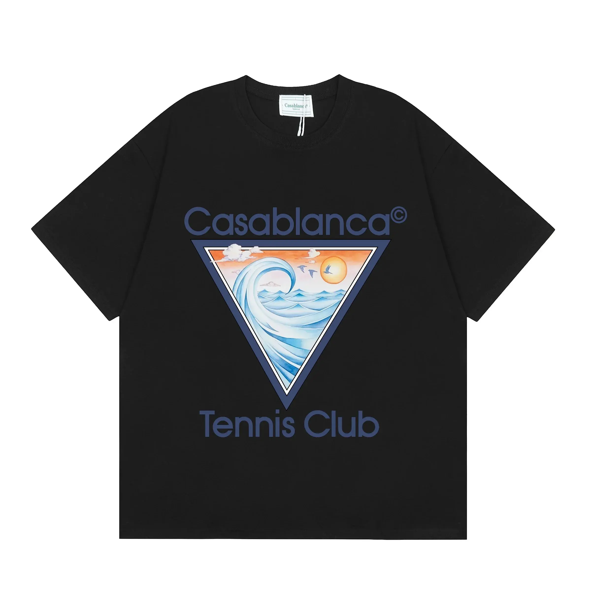 Casablanca Tennis Club Wave T-Shirt Black