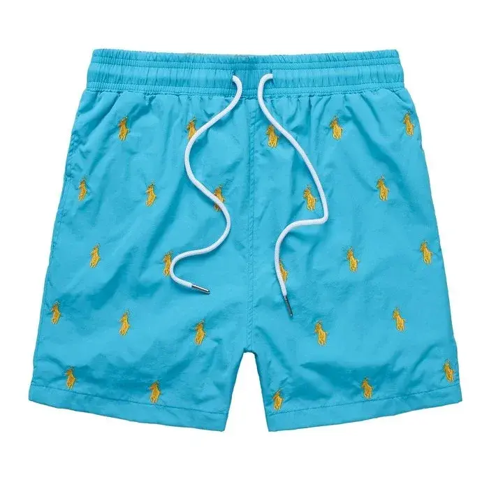 Polo Ralph Lauren All-Over Pony Swim Trunks Blue Yellow