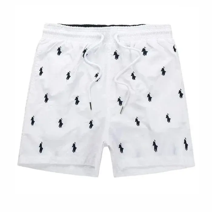 Polo Ralph Lauren All-Over Pony Swim Shorts White
