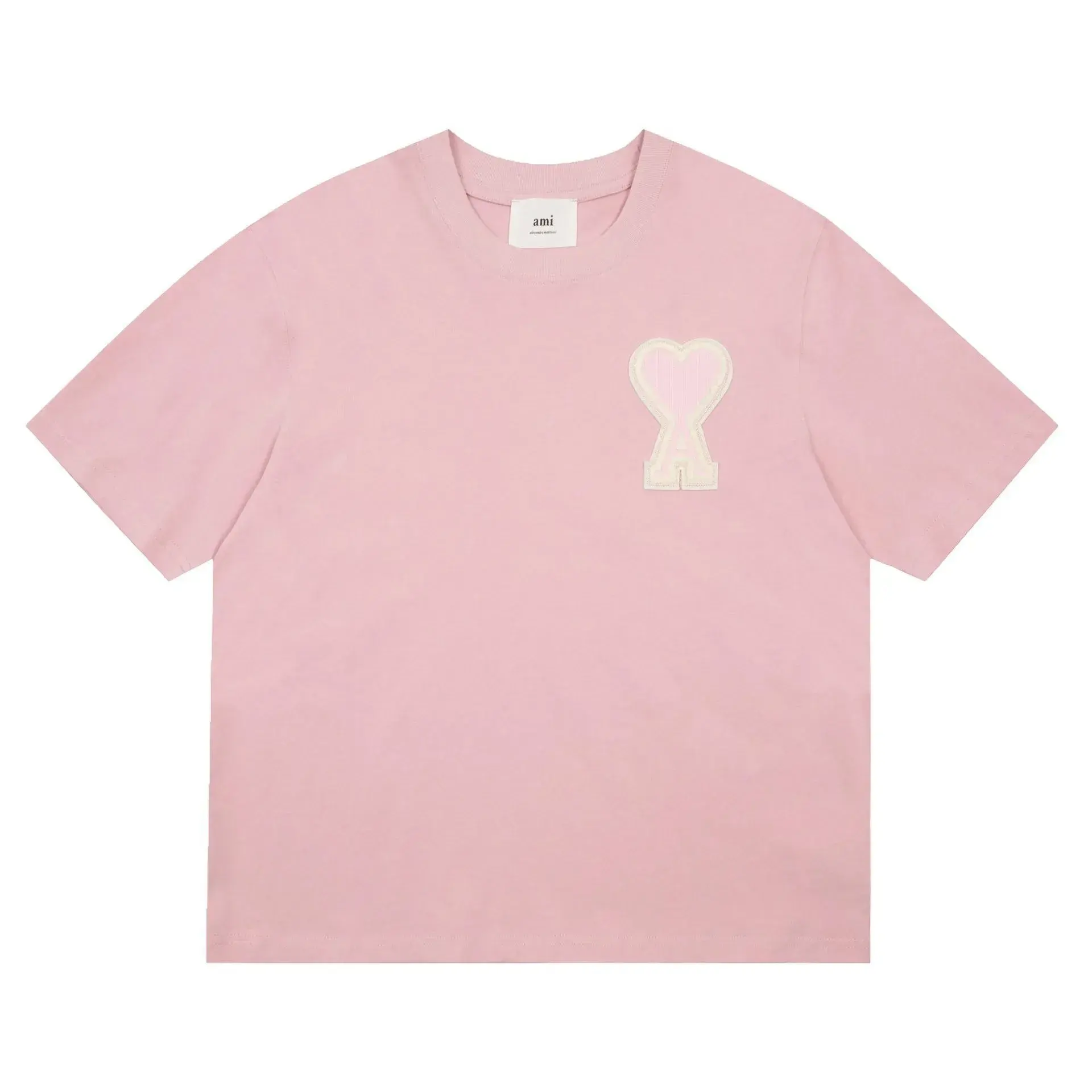 Ami Paris Heart Patch Tee Skin Pink