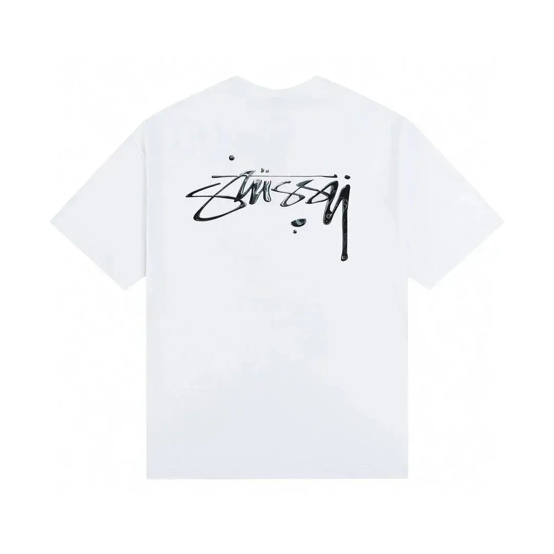 Stussy Chrome Logo White T-Shirt